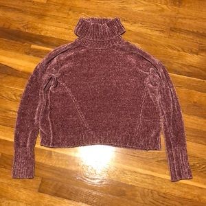 Super cute deep pinkish soft turtleneck sweater